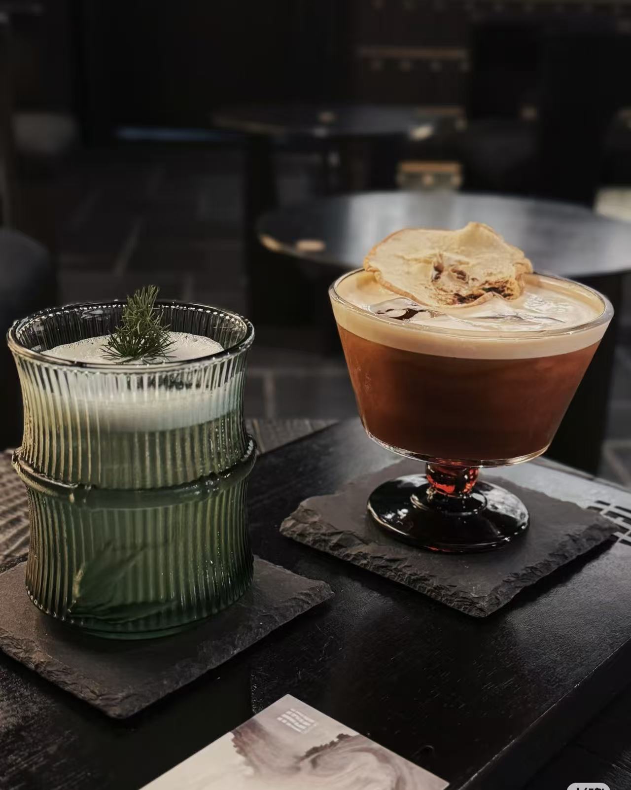 Signature drinks at the hotel café